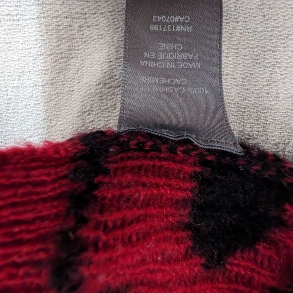 MARLED 💯 cashmere red leopard sweater size M - Picture 6 of 9